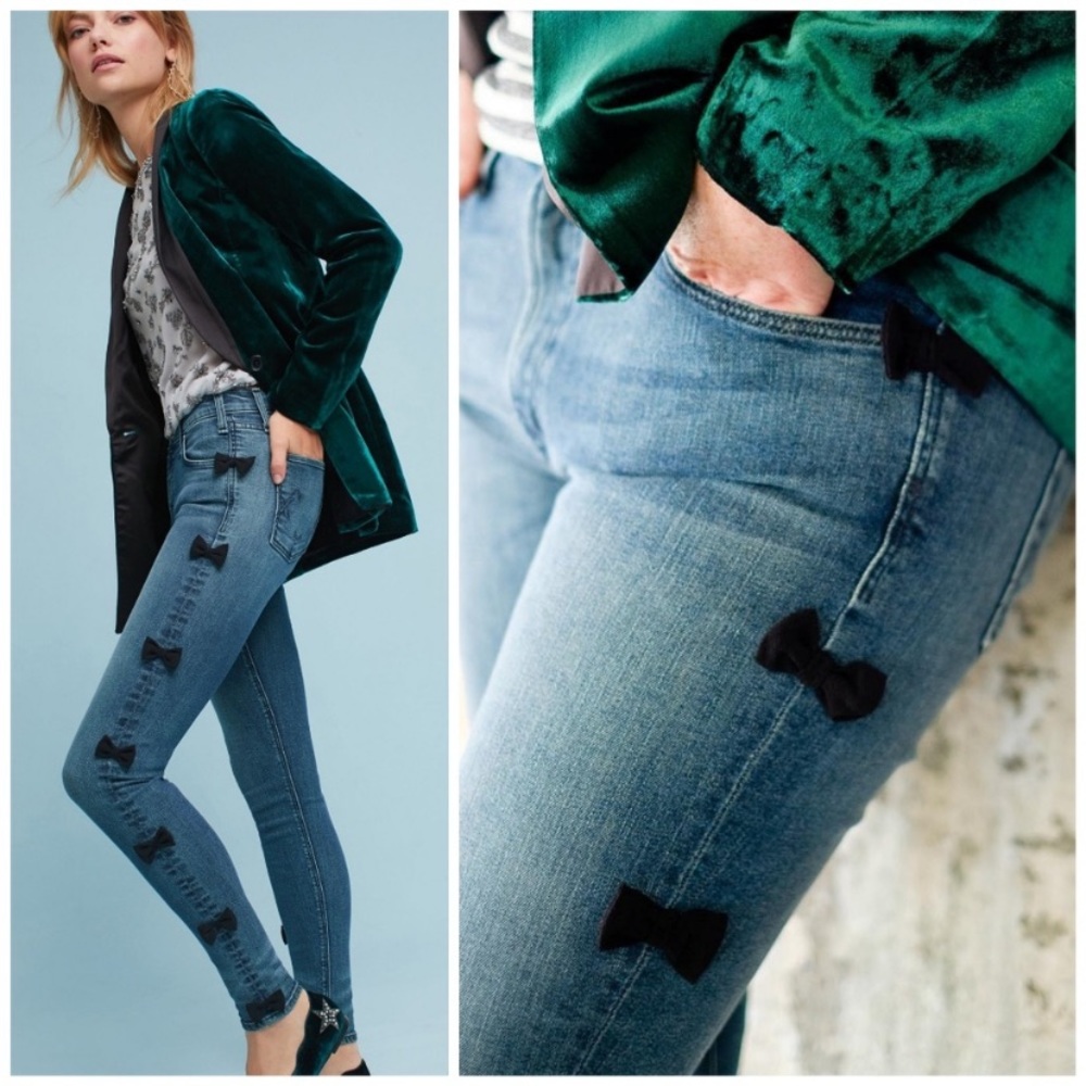 Anthropologie x Maguire Midrise Bow Jeans - size 30